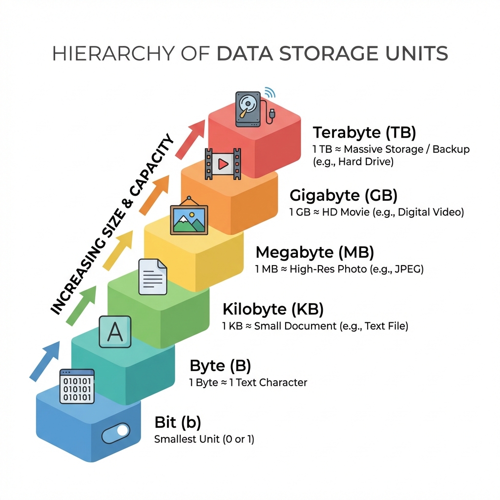 Data Storage Hierarchy Chart